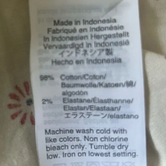 J. By J Crew Women’s Off White with Red Halter Top with Tie Neck Cotton Size 0 - Picture 10 of 11